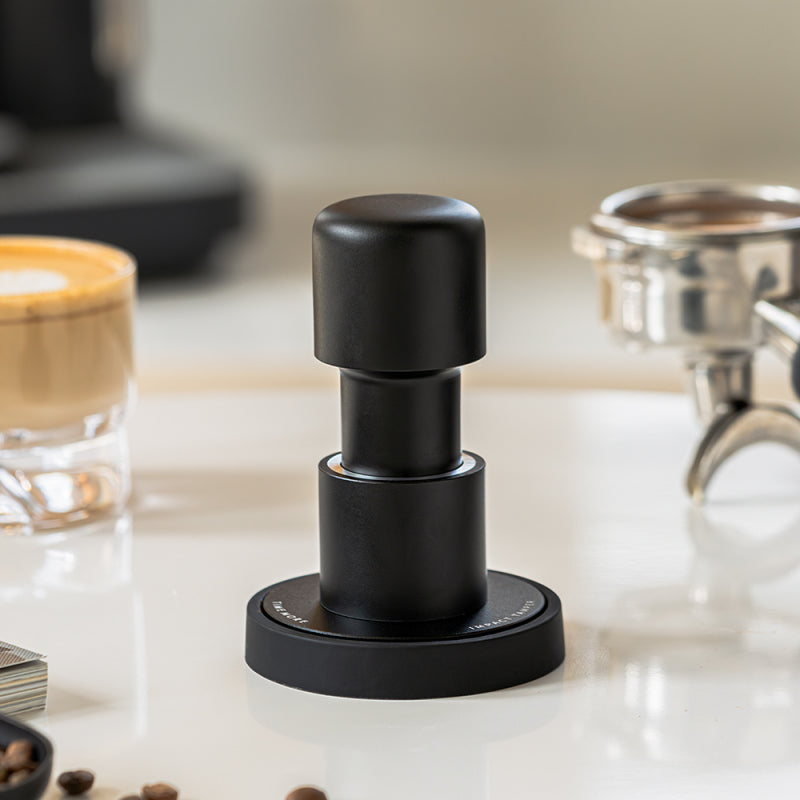 TIMEMORE IMPULSE IMPACT TAMPER 58.4MM FLAT BASE BLACK